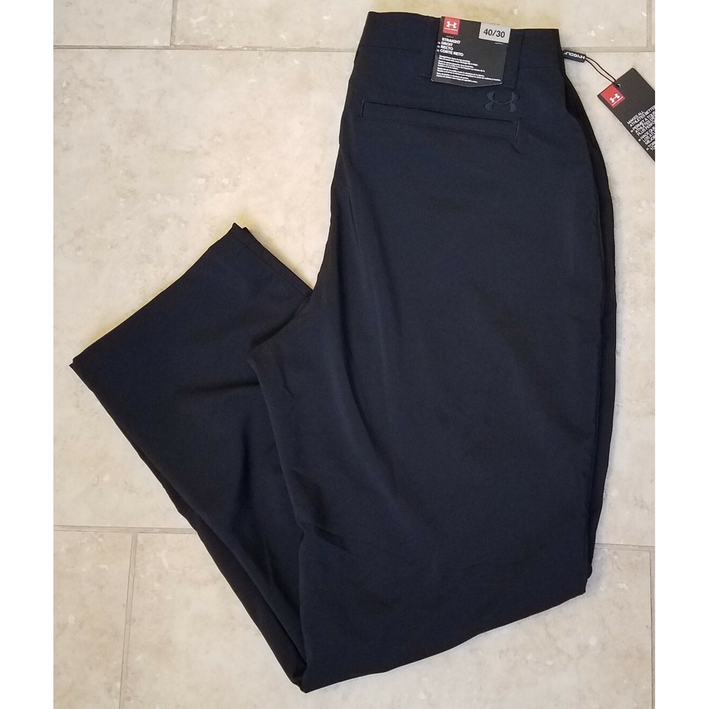 Under Armour Match Play Golf Pants Straight Black Casual 1300198 Men sz 34** NEW